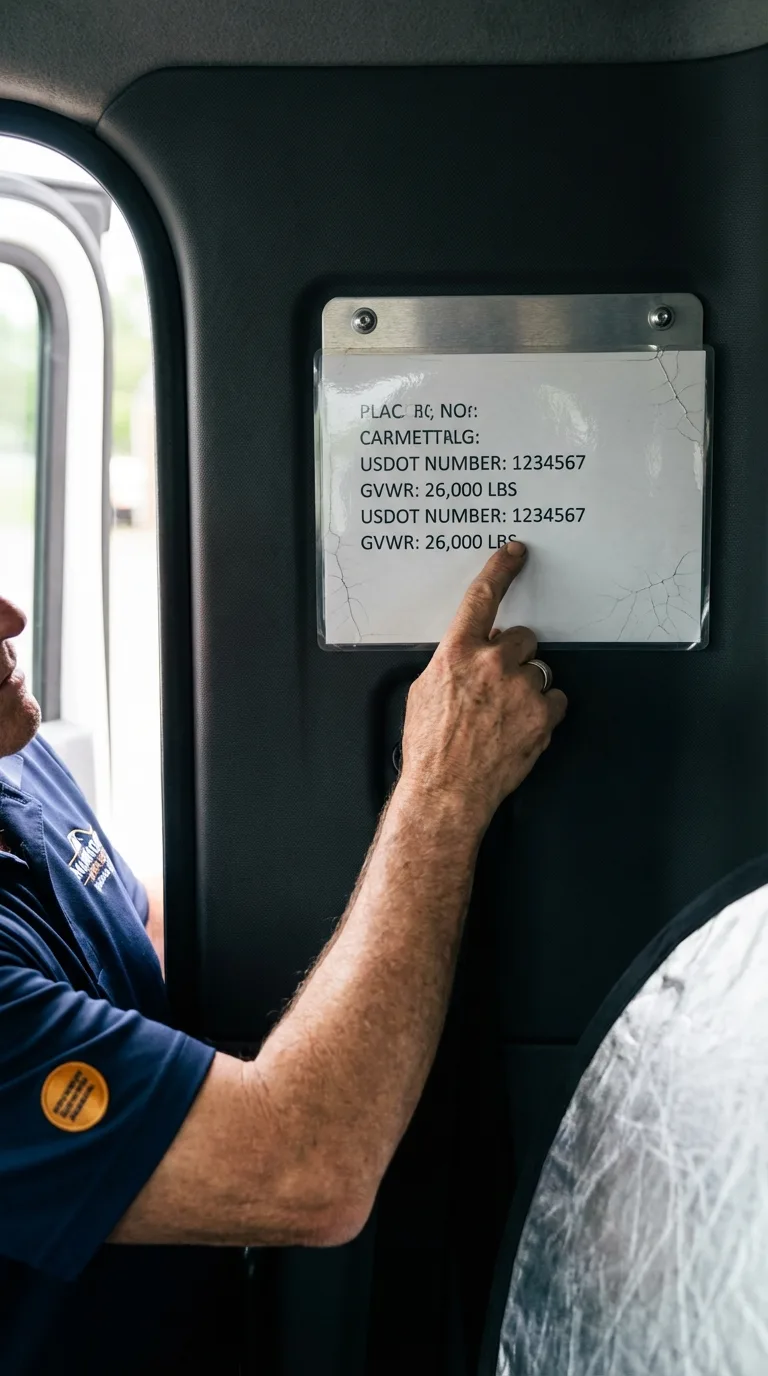 USDOT licensing placard verification in Wood Dale